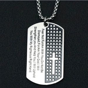 Dogtag scripture necklace